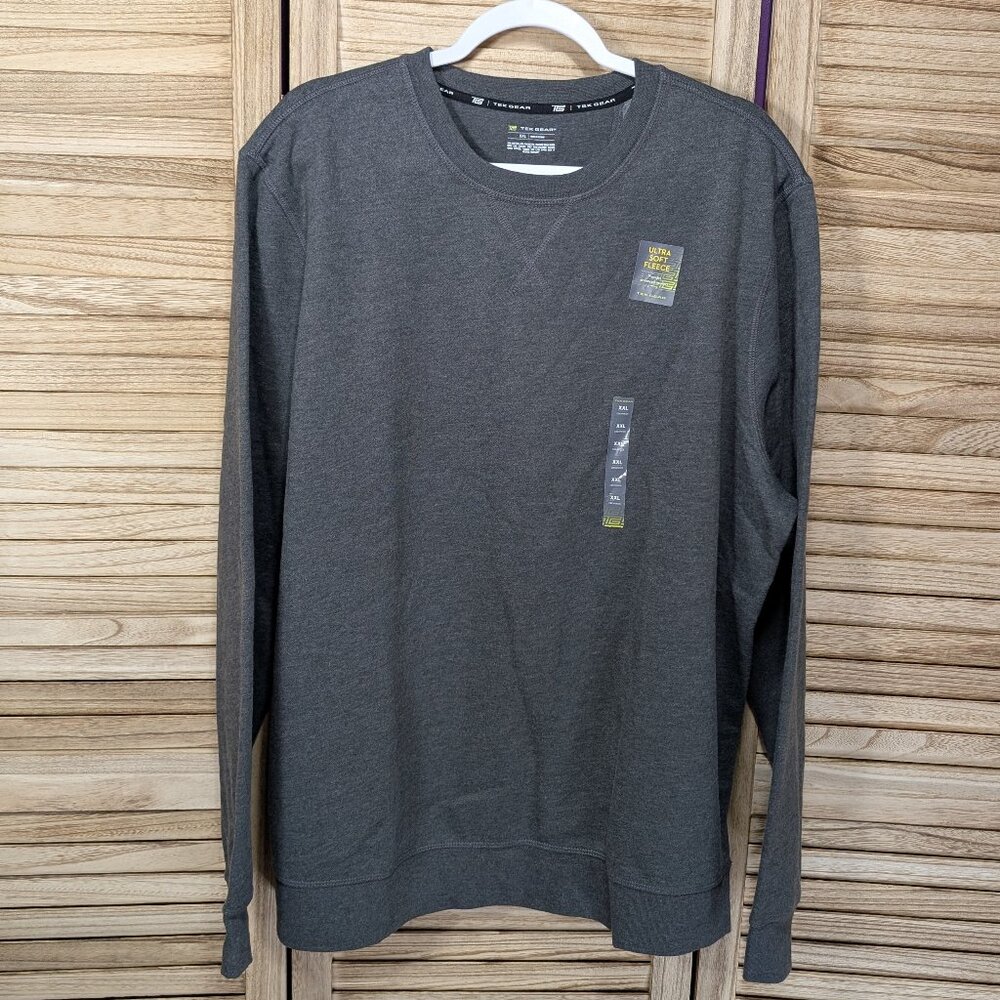TEK GEAR Gray Long Sleeve Sweatshirt Size XXL NWT